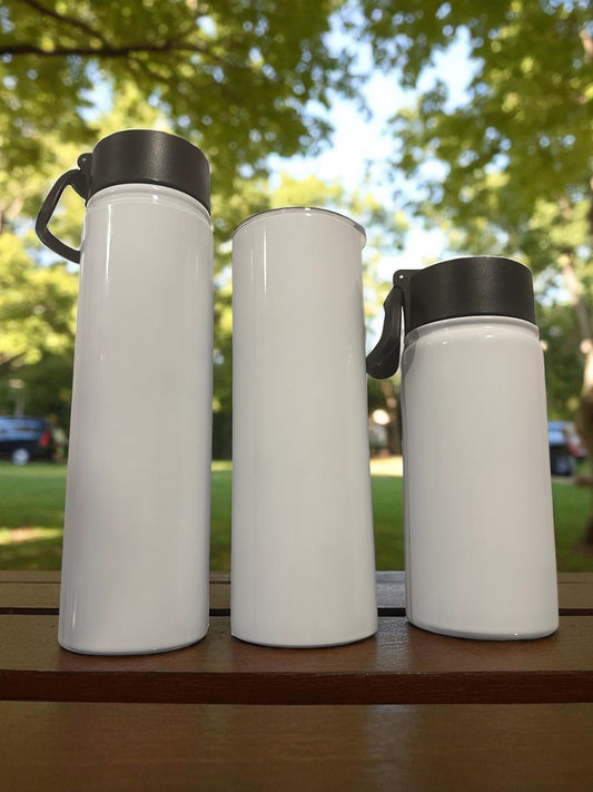 Different tumblers to customize with a theme of your choice