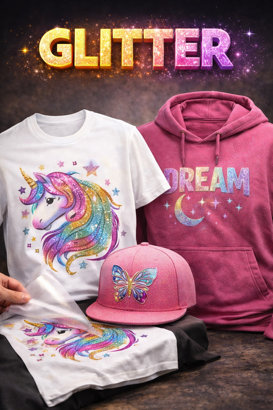 Upload the gang sheet for DTF Glitter