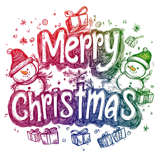 Pack of 10 Christmas images ready to iron onto shirts